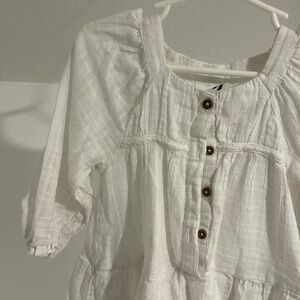 Cotton On Girls White Linen Dress